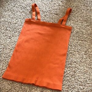 Free people intimately Orange Ribbed Tank Top